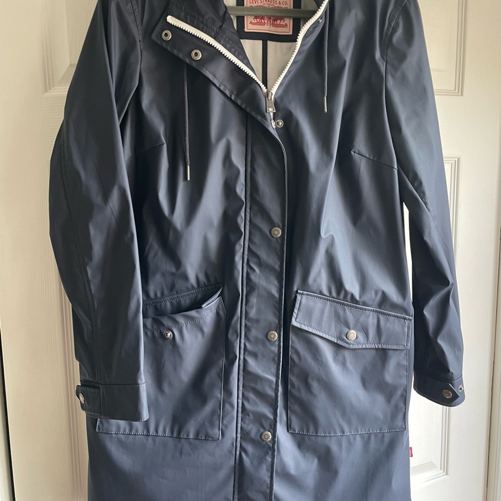 Levi's Navy Blue Trench Coat